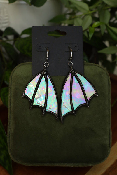 Stained glass earrings - wings