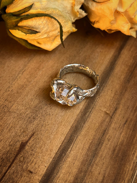 Herkimer diamond ring
