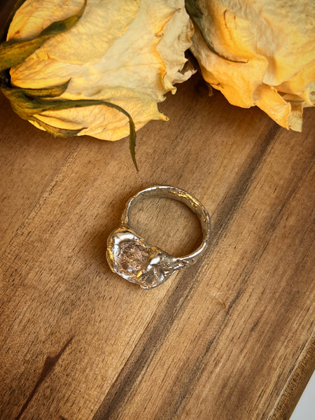 Herkimer diamond ring
