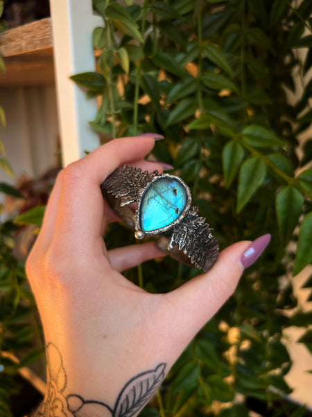Labradorite fern bracelet