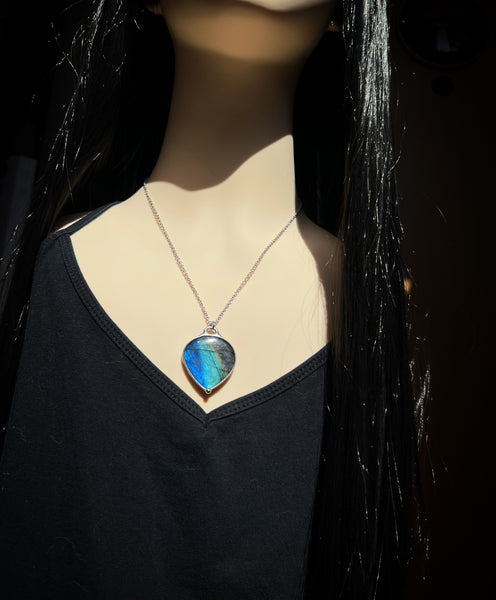 Rainbow labradorite necklace