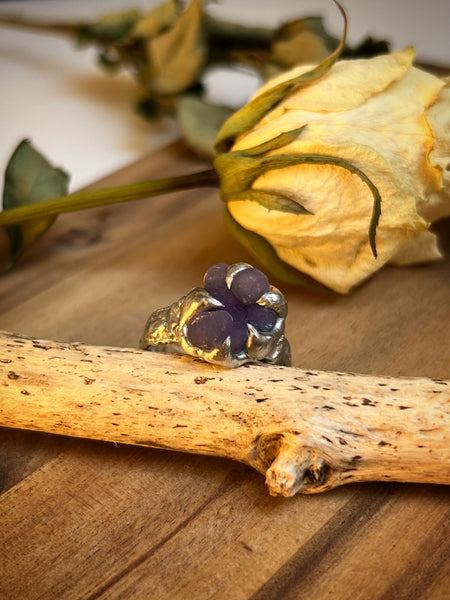 Grape agate ring