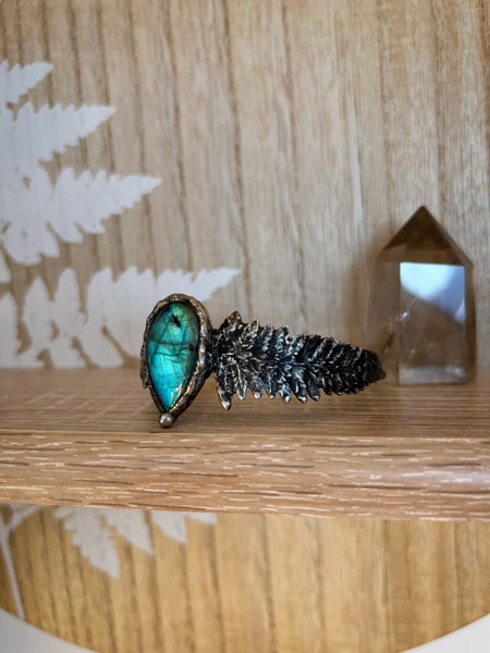 Labradorite fern bracelet
