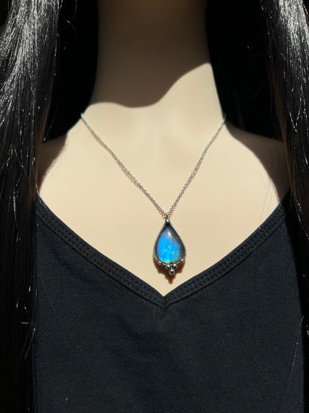 Blue labradorite necklace