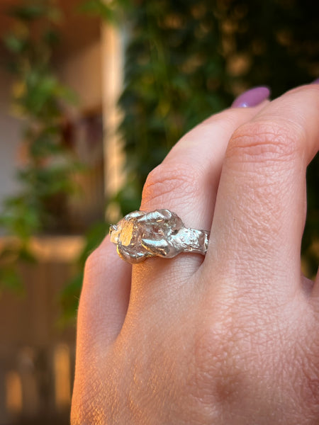 Herkimer diamond ring