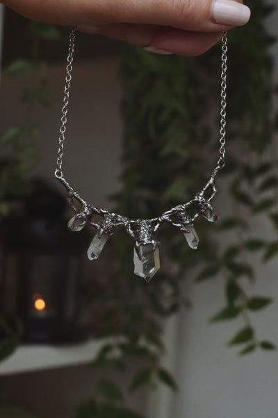 Clear quartz necklace