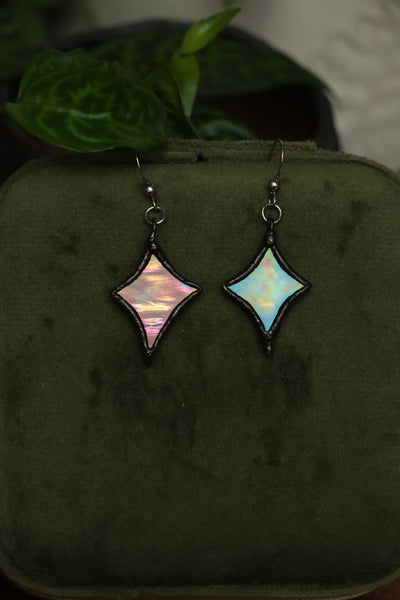 Stained glass earrings - stars