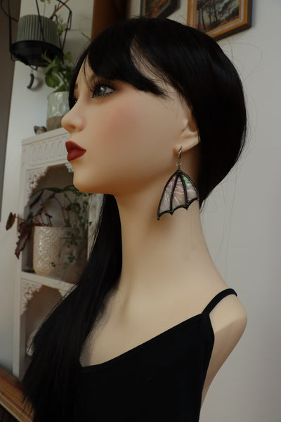 Stained glass earrings - wings