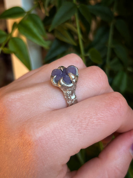 Grape agate ring