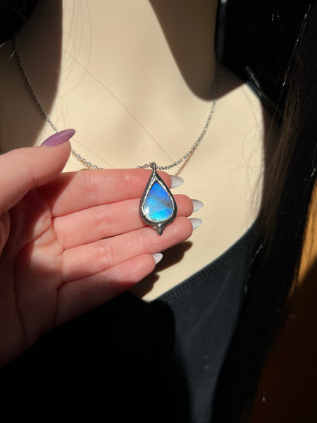 Blue labradorite necklace