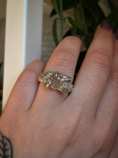 Herkimer diamond ring