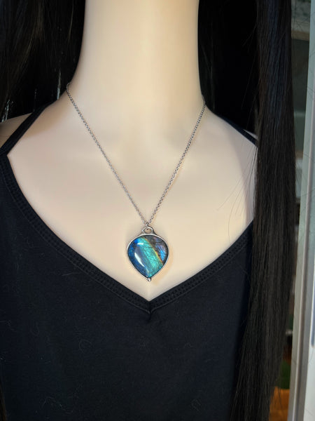 Rainbow labradorite necklace