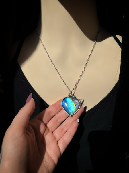 Rainbow labradorite necklace