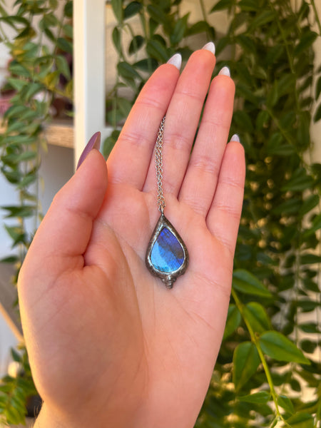 Blue labradorite necklace