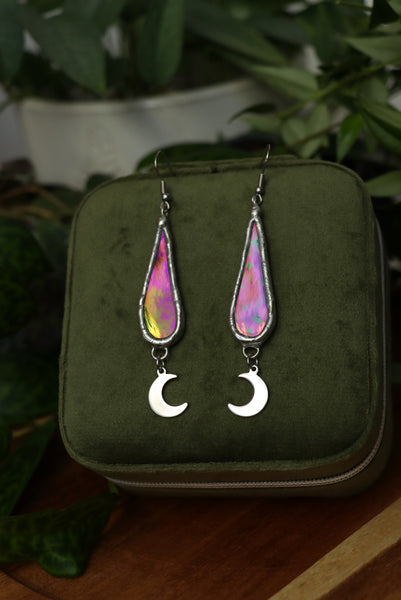 Stained glass earrings - drops