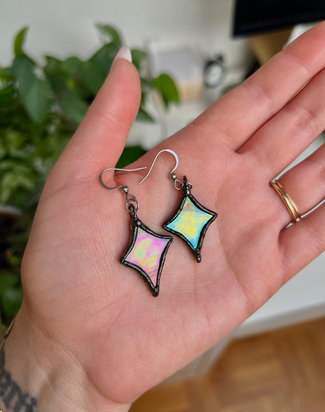 Stained glass earrings - stars