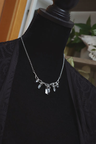 Clear quartz necklace