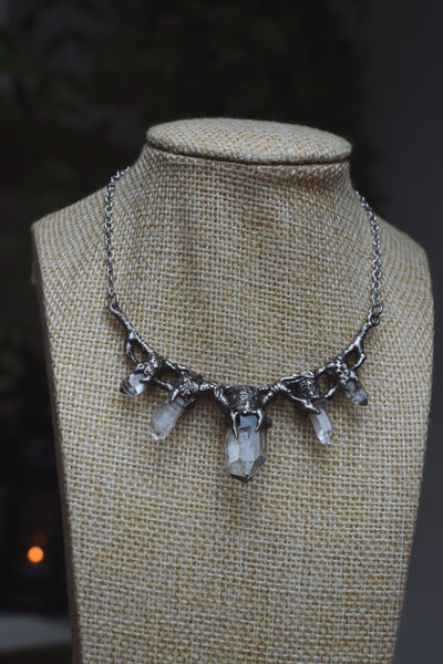 Clear quartz necklace