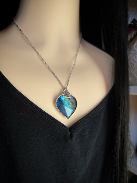 Rainbow labradorite necklace