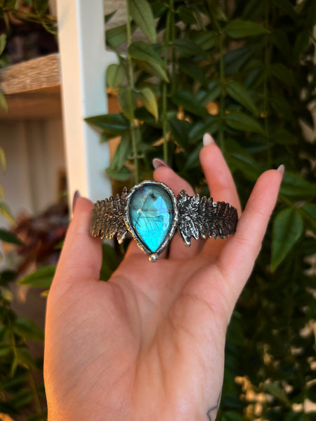 Labradorite fern bracelet