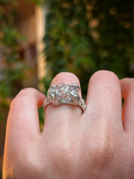 Herkimer diamond ring