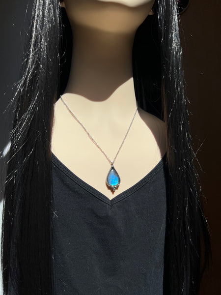 Blue labradorite necklace