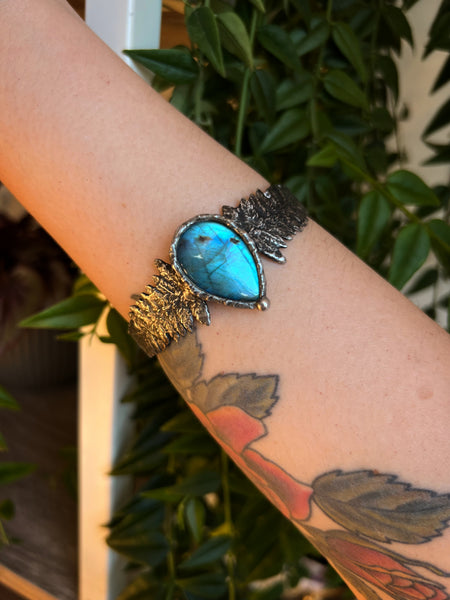 Labradorite fern bracelet