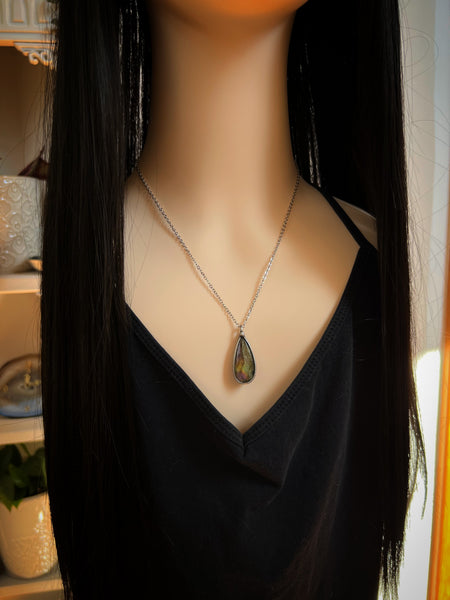 Rainbow labradorite necklace