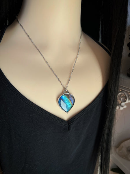 Rainbow labradorite necklace