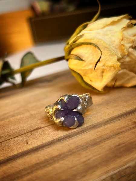 Grape agate ring