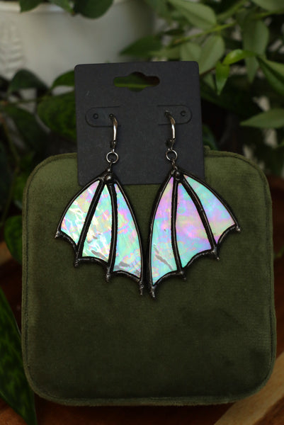 Stained glass earrings - wings