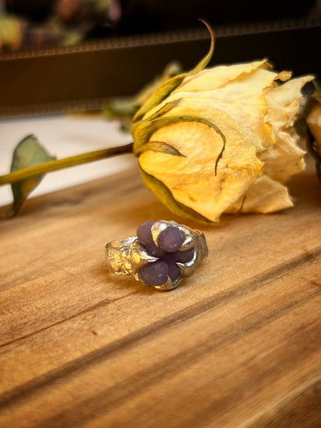 Grape agate ring