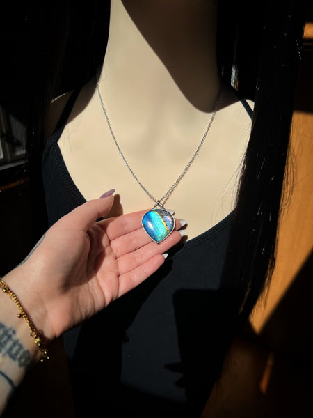 Rainbow labradorite necklace