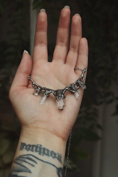 Clear quartz necklace