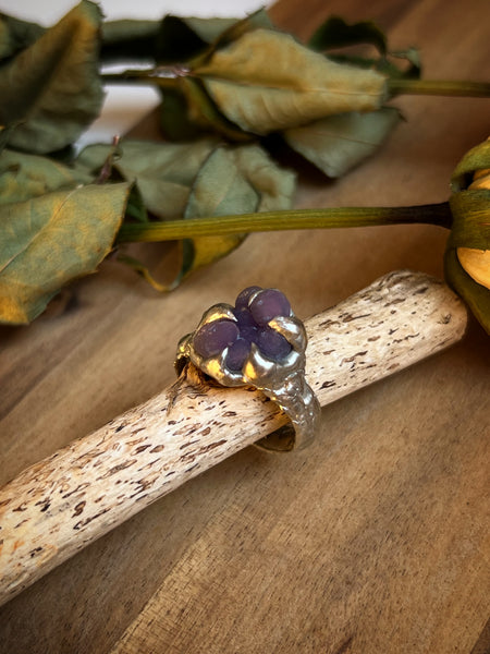 Grape agate ring
