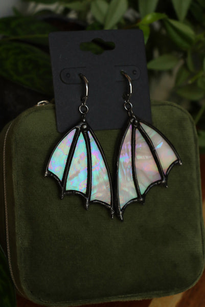 Stained glass earrings - wings