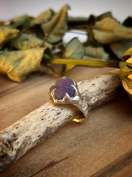 Grape agate ring