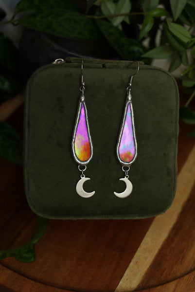 Stained glass earrings - drops