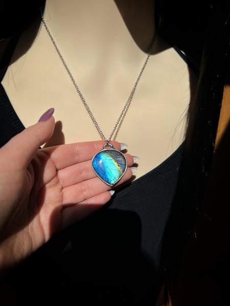 Rainbow labradorite necklace