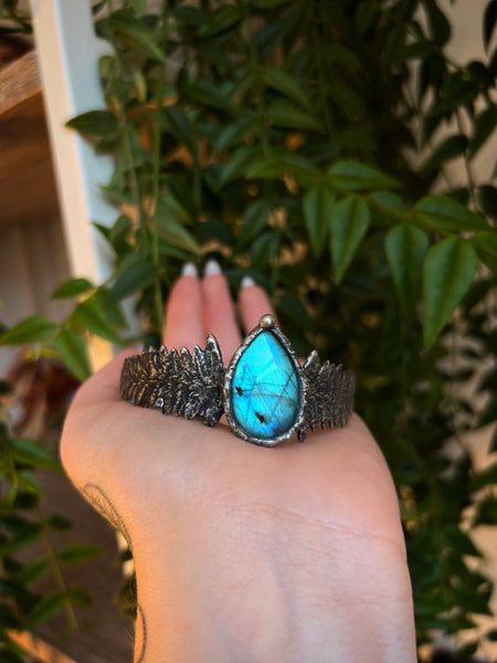 Labradorite fern bracelet