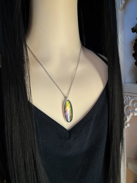 Rainbow labradorite necklace