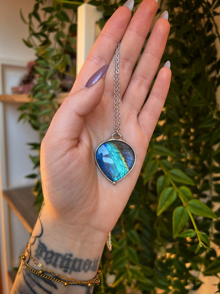 Rainbow labradorite necklace