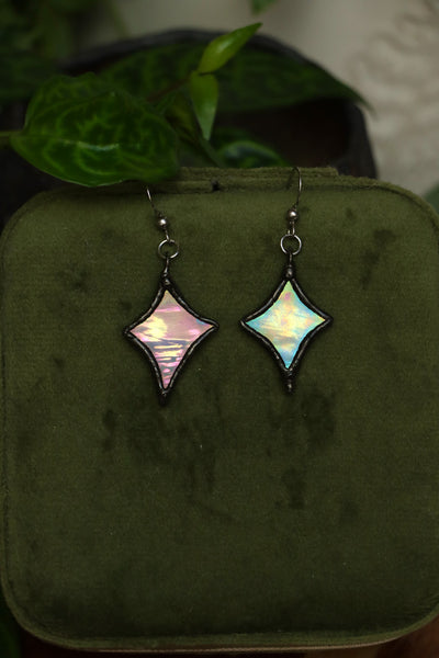 Stained glass earrings - stars