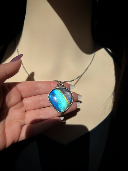 Rainbow labradorite necklace