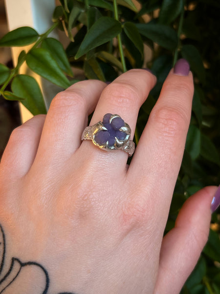 Grape agate ring