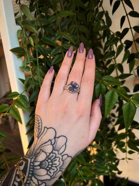 Grape agate ring