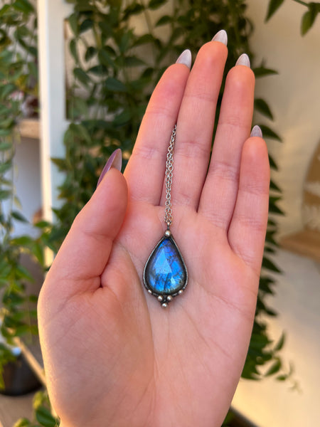 Blue labradorite necklace