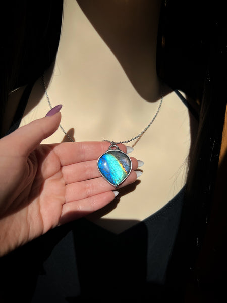 Rainbow labradorite necklace