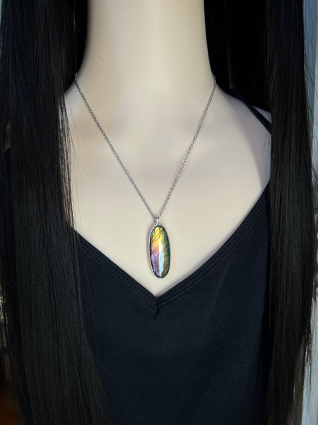 Rainbow labradorite necklace