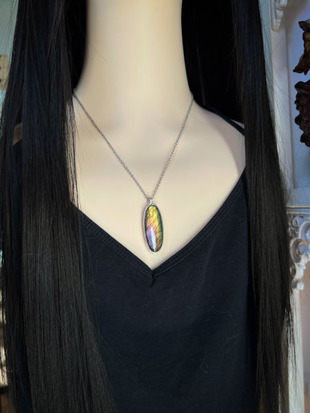 Rainbow labradorite necklace